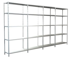 SCHULTE REGALWELT Grund + Anbauregal 20 Böden Weiß