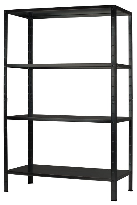 SCHULTE REGALWELT Grundregal 4 Böden Schwarz 190x100x40 cm