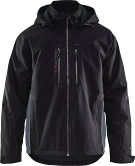 BLÅKLÄDER Winterjacke mit Kapuze schwarz/grau