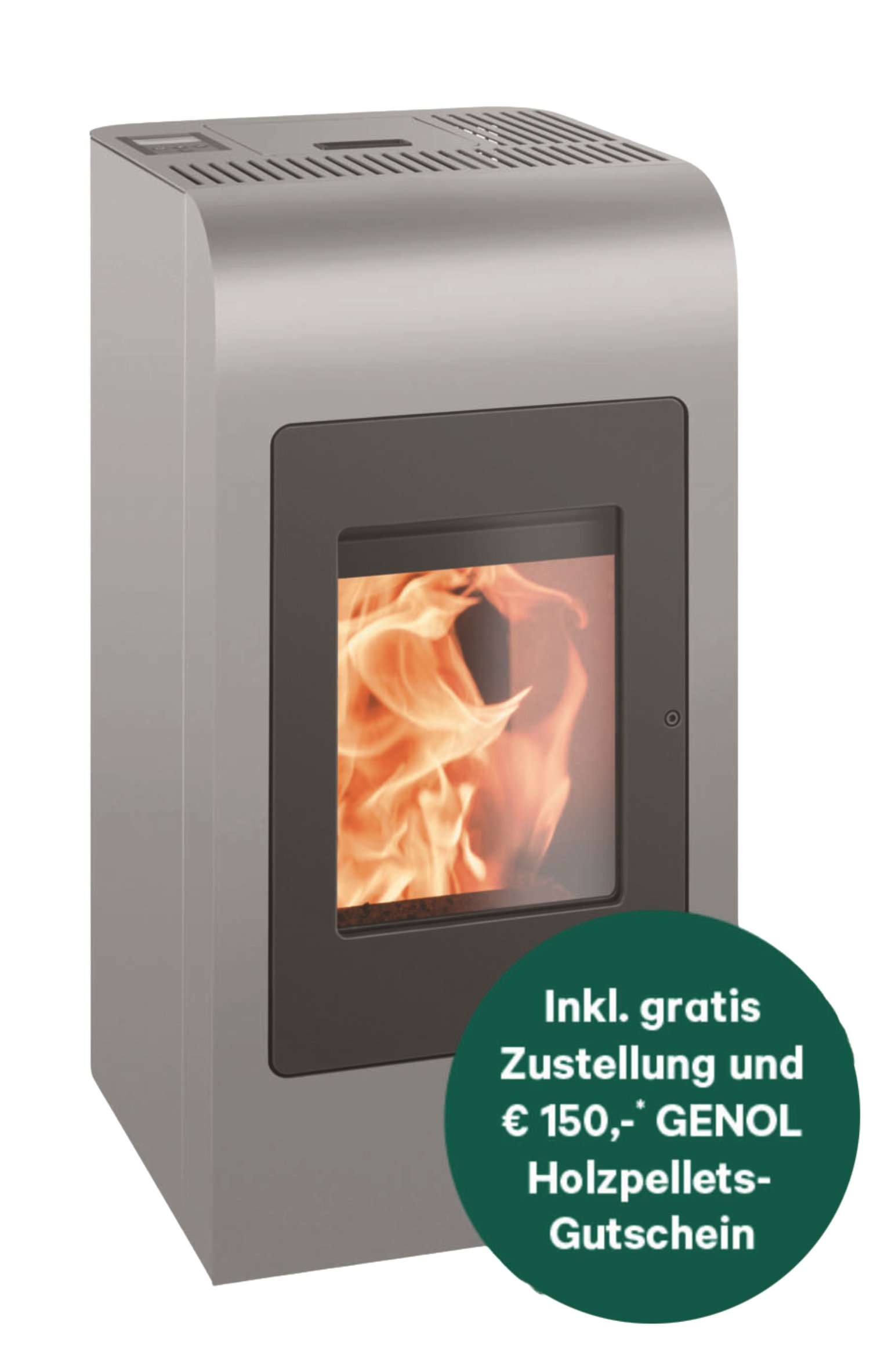 HAAS+SOHN Pelletofen HSP 2.rounded Grau/Schwarz