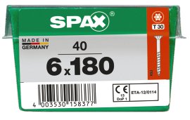 SPAX Schraube Senkkopf TRX 6,0x180 mm L 40 Stk.