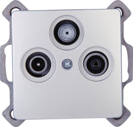 KOPP UP-Antennensteckdose TV/RF/SAT Paris Silber
