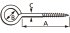 SUKI Ringschraube Schwarz Holzgewinde 10x5,0x2,7x6 mm 6 Stk.