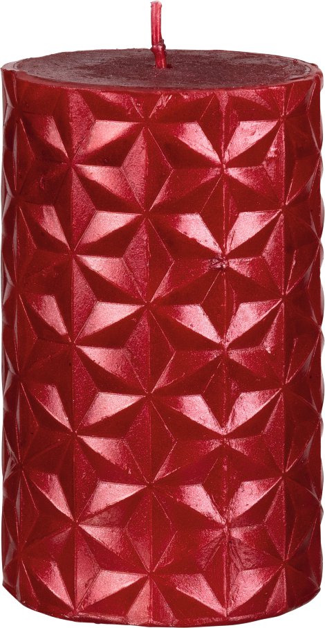 SAFE CANDLE Kerze Rustic Rubin 140x70 mm