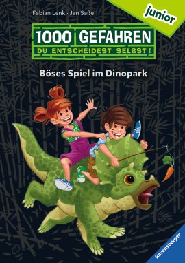 RAVENSBURGER Buch 1000 Gefahren Junior Böses Spiel im Dinopark