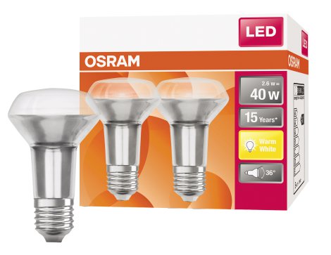 OSRAM LED-Reflektorlampe ST R50, GL40 E14 2,6W 2 Stk.