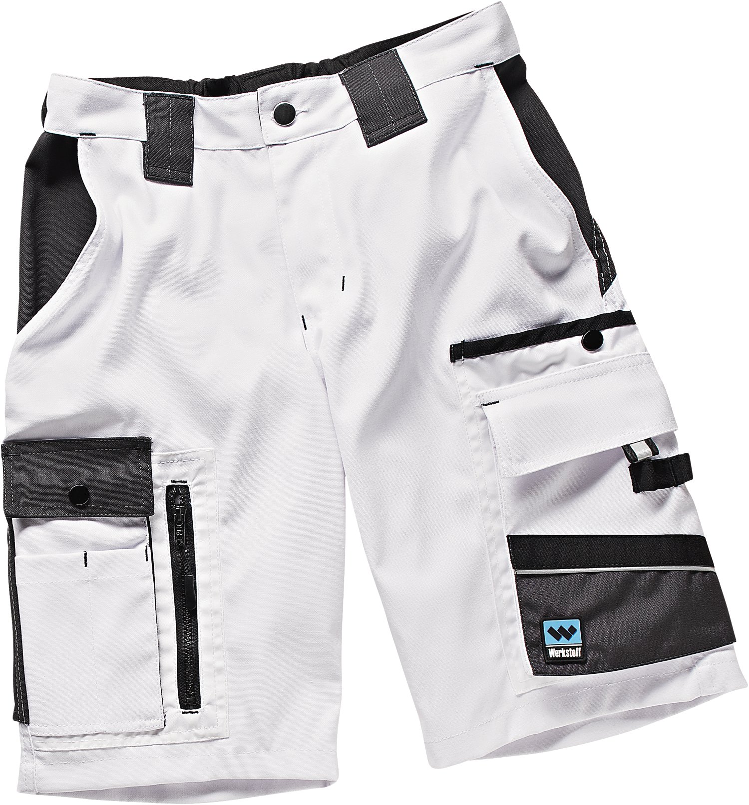 WERKSTOFF Herren Bermudahose Exklusiv weiss/grau/schwarz 44