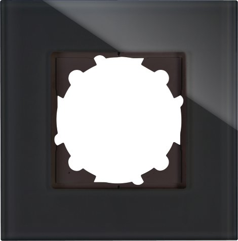 KOPP Rahmen Glas HK07 1-fach Schwarz