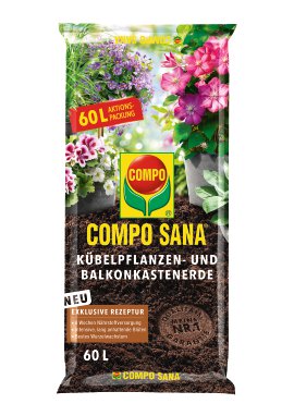 COMPO SANA Kübelpflanzen- und Balkonkastenerde, 60 l