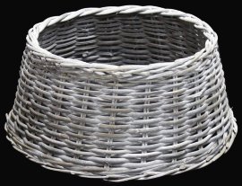 Christbaumfuß Abdeckung Rattan Weiß 60x26 cm