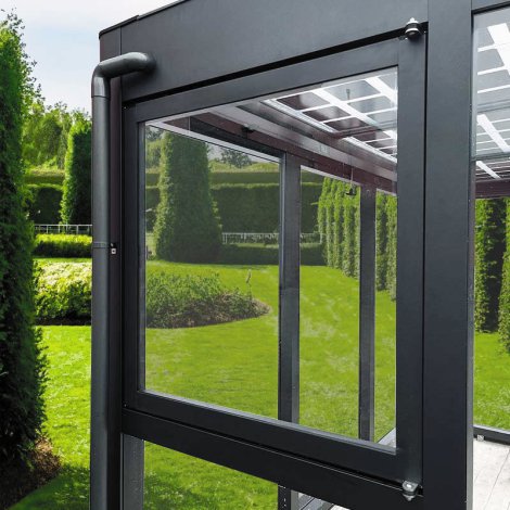 SUNELEMENTS Fenster Anthrazit Metallic Doppelstegplatten 10 mm