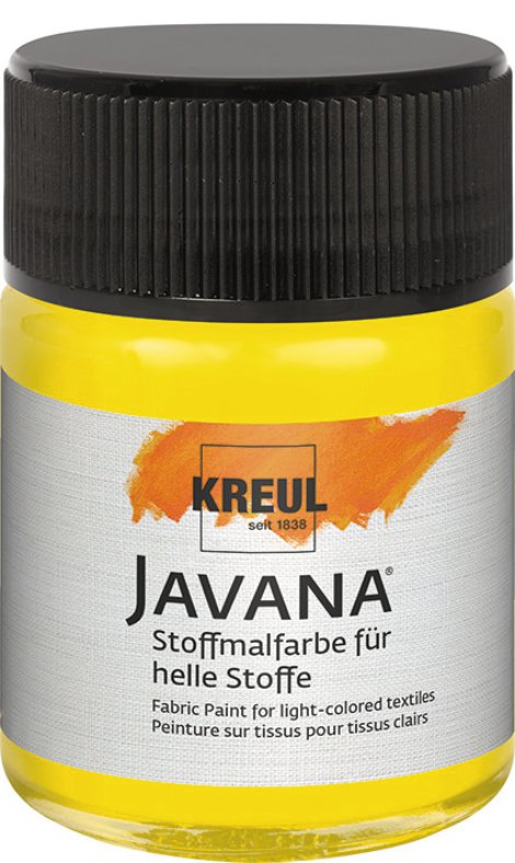 KREUL Stoffmalfarbe für helle Stoffe Leuchtgelb 50 ml