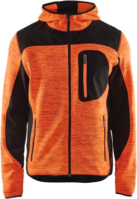 BLÅKLÄDER Strickjacke orange/schwarz 2 XL