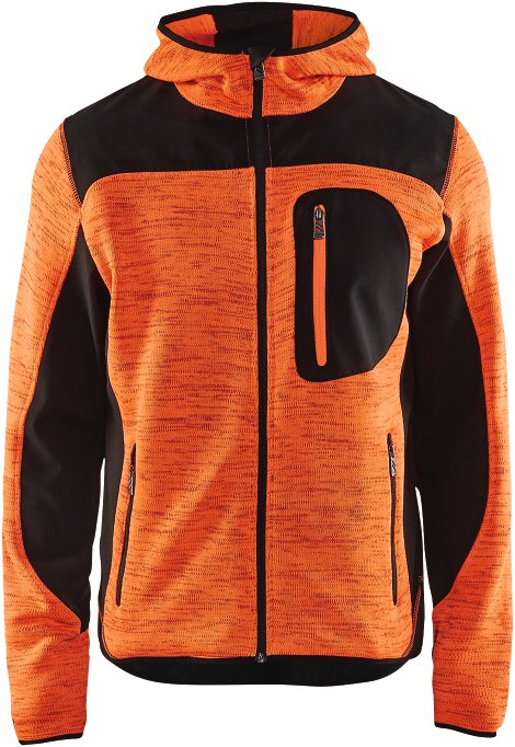 BLÅKLÄDER Strickjacke orange/schwarz 2 XL