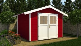WEKA Gartenhaus 122 rot Gr. 1 28 mm