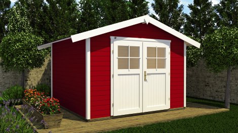 WEKA Gartenhaus 122 rot Gr. 1 28 mm