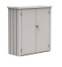 BIOHORT Terrassenschrank Romeo® M, 132x57x140 cm, Silber-Metallic