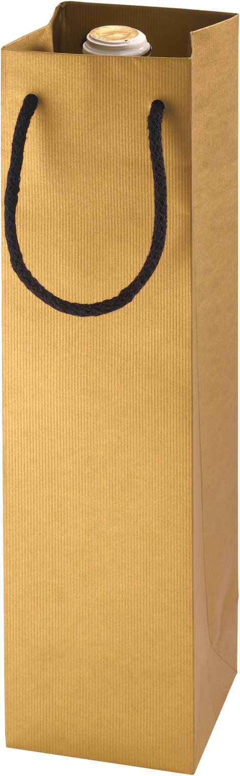 Papiertragetasche ohne Fenster gold, 1 Fach