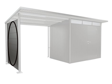 BIOHORT Seitenwand für Seitendach AvantGarde quarzgrau-metallic