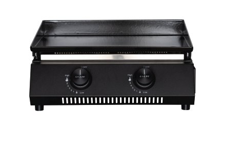 COZZE® Gas Plancha-Grill G-400 inkl- Regler/2 Brenner, 4,4kW/50mbar 49x45,5x22,5 cm (BxTxH)
