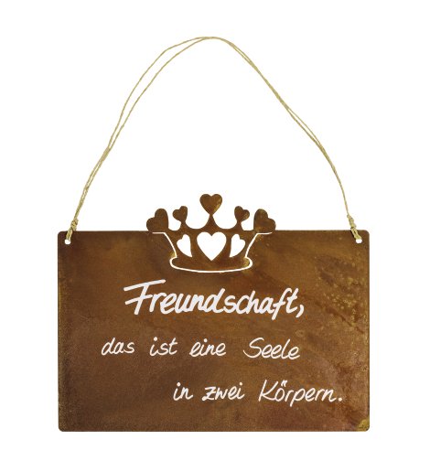 Gartenschild Freundschaft + Beschriftung 30x33 cm (BxH)