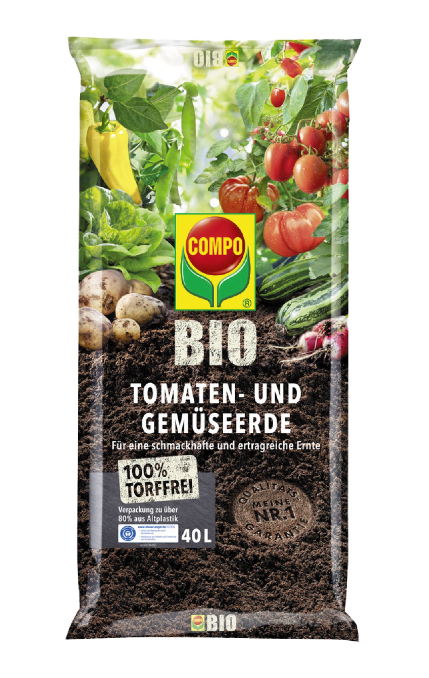COMPO® Bio Tomaten- und Gemüseerde Torffrei 40 l