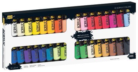 KREUL Acrylfarbe 20 ml Tuben 32er-Set