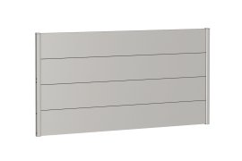 BIOHORT Wandpaneel für Sichtschutz O AC-GL  180 cm, silber-metallic