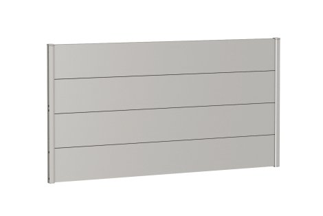 BIOHORT Wandpaneel für Sichtschutz ohne Acrylglas 180x90 cm, Silber-Metallic