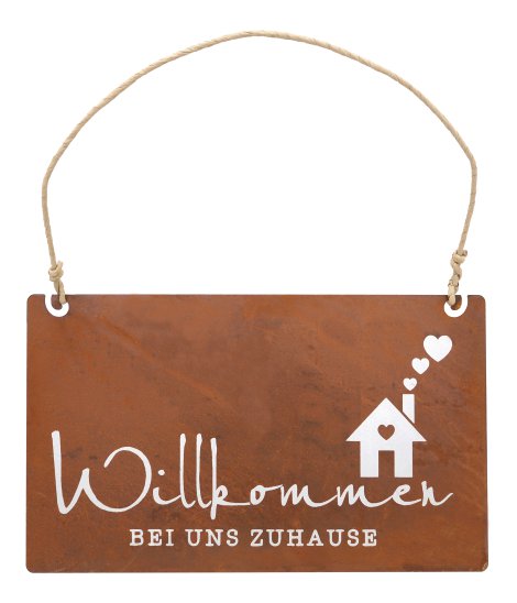 Deko-Tafel Willkommen 20x35 cm