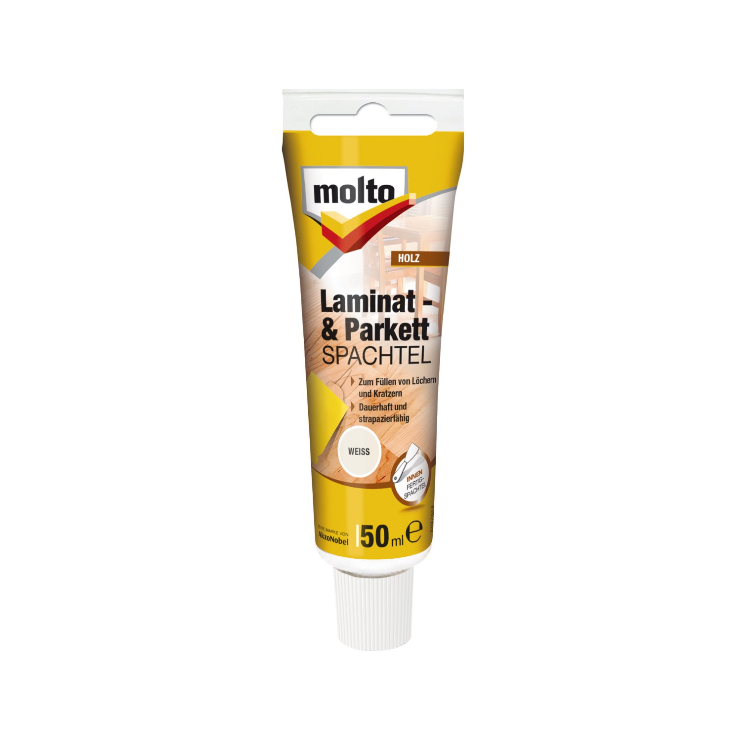 MOLTO Laminat & Parkett Spachtel Weiß 50 ml