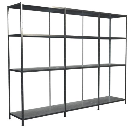 SCHULTE REGALWELT Grund + Anbauregal 12 Böden verzinkt 180x360x50 cm