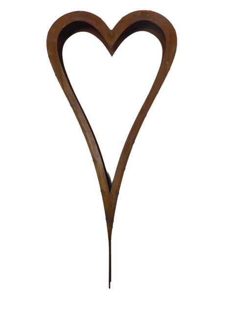 Gartenstecker Herz Wolkenstein mit Erdspieß 42x8x80 cm
