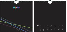 HEYDA Bastelkalender Schwarz 21,5x24 cm