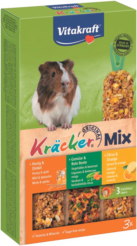 VITAKRAFT Kräcker Mix für Meerschweinchen 3er-Combipack