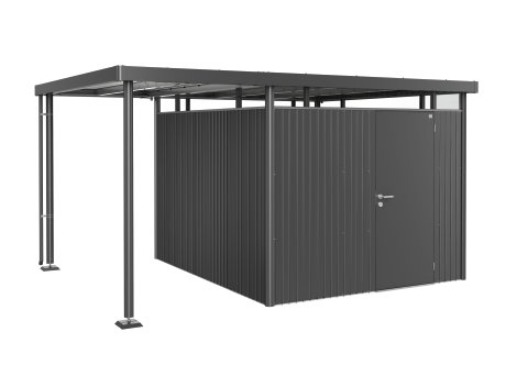 BIOHORT Seitendach für Gerätehaus Highline® H5, 150x315x222, Dunkelgrau-Metallic S