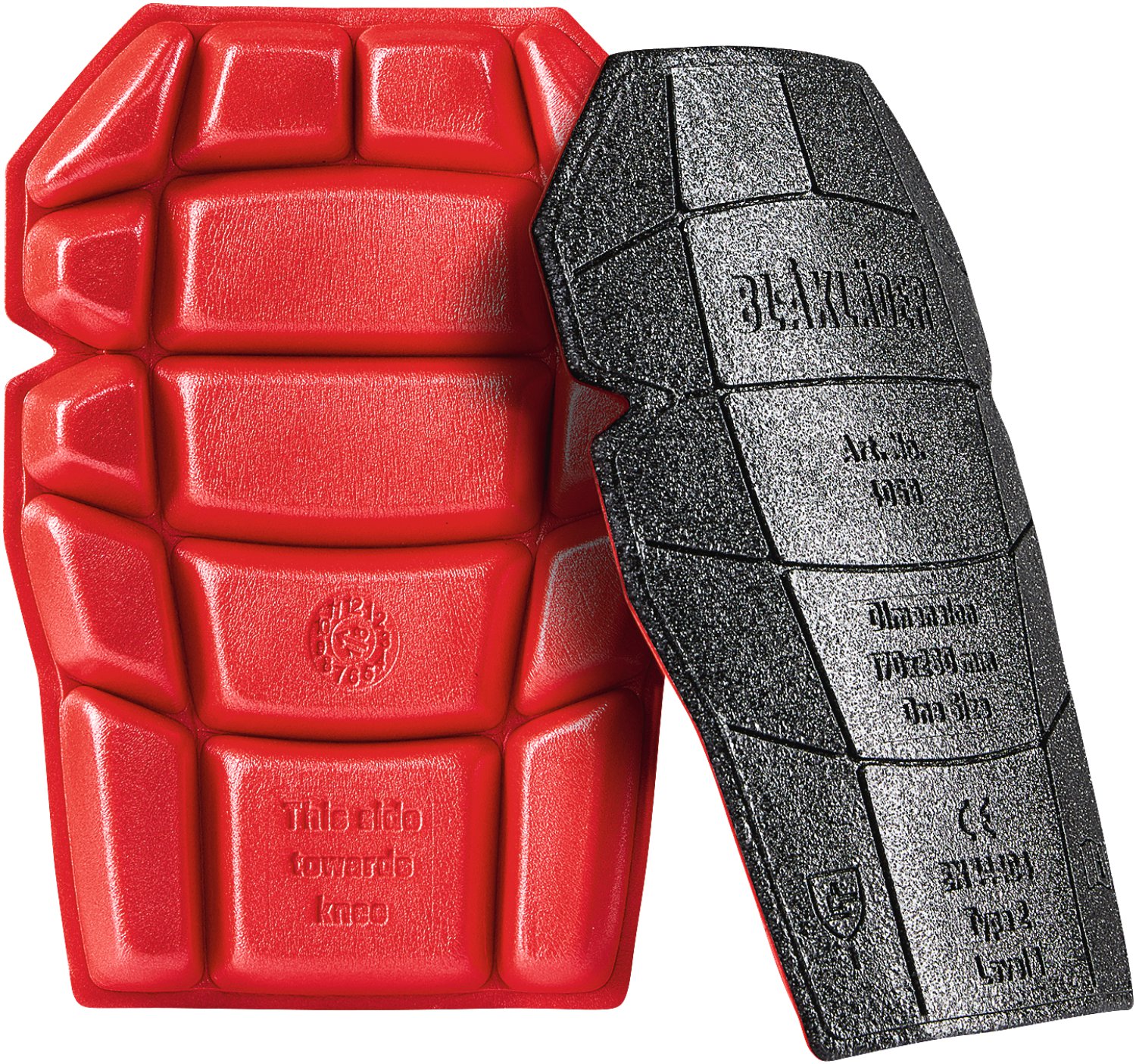 BLÅKLÄDER Kniepolster OneSize schwarz/rot