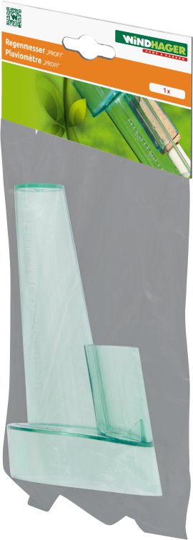 WINDHAGER Regenmesser Profi Grün Transparent 23 cm