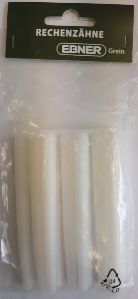 EBNER Rechen-Zähne PVC gebogen 10 Stk.