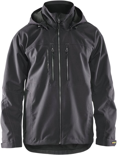 BLÅKLÄDER Winterjacke mit Kapuze mittelgrau/schwarz XS