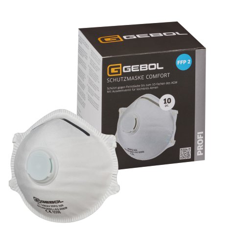 GEBOL Feinstaubmaske FFP2 Comfort mit Ventil 10 Stk.