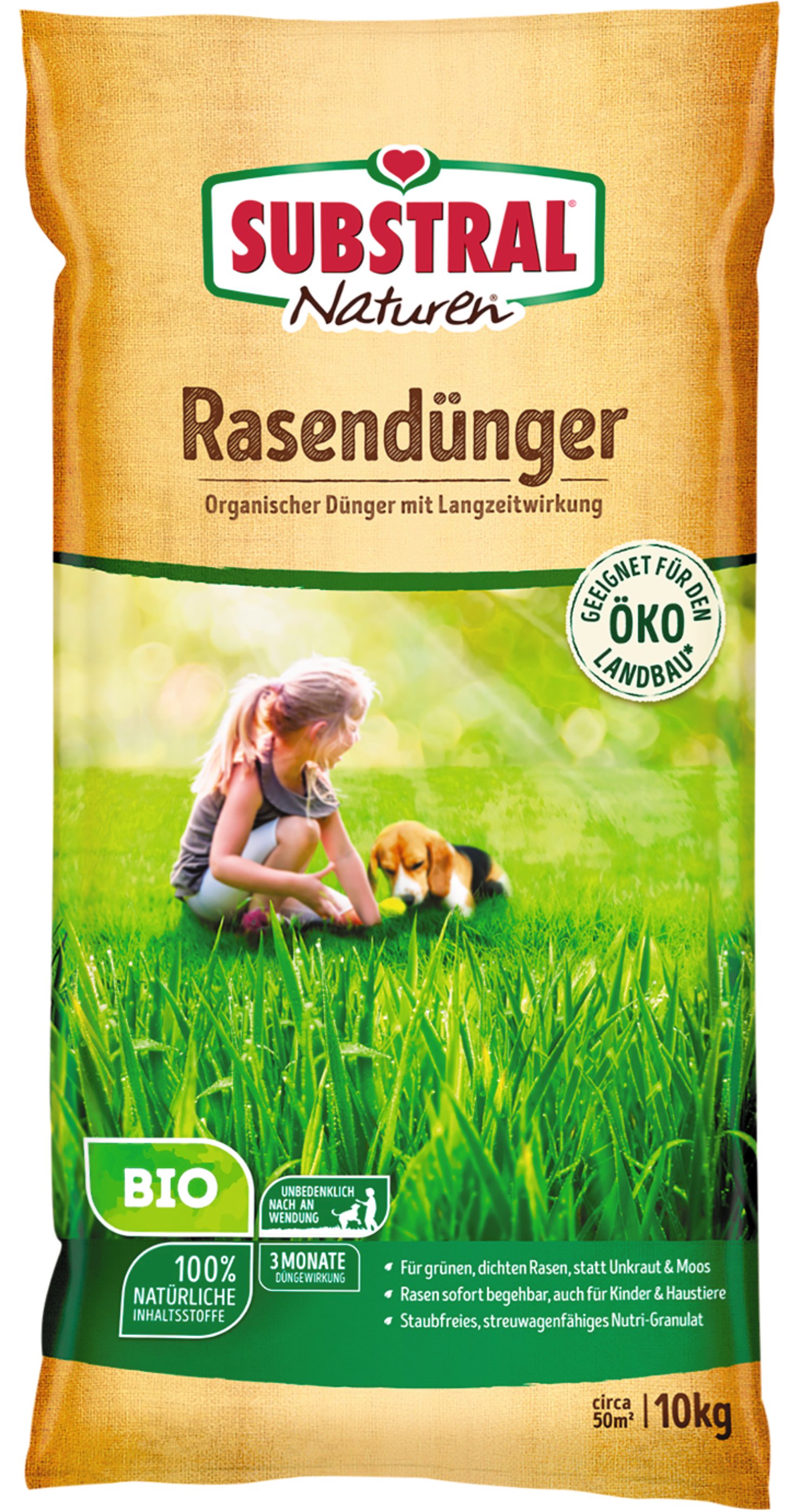SUBSTRAL® Naturen® Rasendünger Bio 10 kg