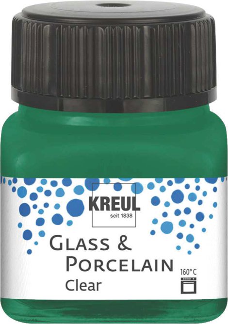KREUL Malfarbe Glass & Porcelain Clear Dunkelgrün 20 ml