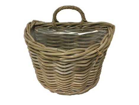 Wandkorb Rattan 38x24x25 cm