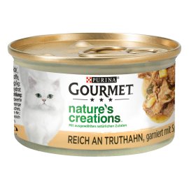 GOURMET Katzen-Nassfutter Natures Creation Turkey & Spinat 12x85 g