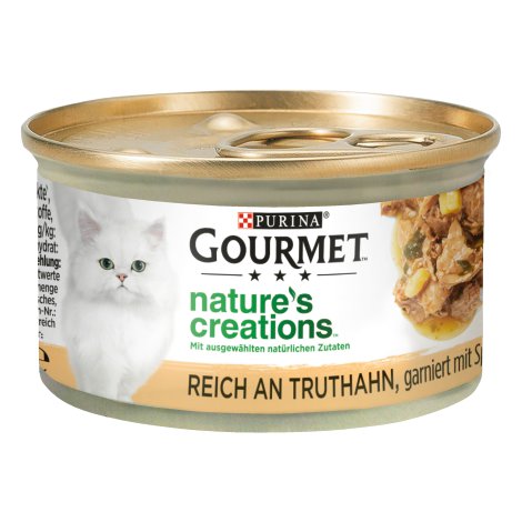GOURMET Katzen-Nassfutter Natures Creation Turkey & Spinat 12x85 g