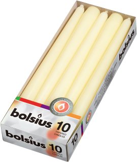 BOLSIUS Spitzkerze, elfenbein 10 Stk.