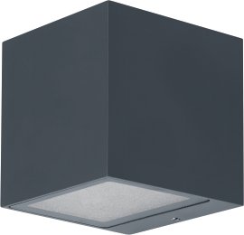 LEDVANCE Wifi-SMART+Brick LED-Wandleuchte RGBW 14W/3000K, 8,5x8,5 cm warmweiß /dunkelgrau