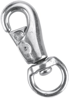 Karabinerhaken mit rundem Wirbel für Kette 10 Stk.