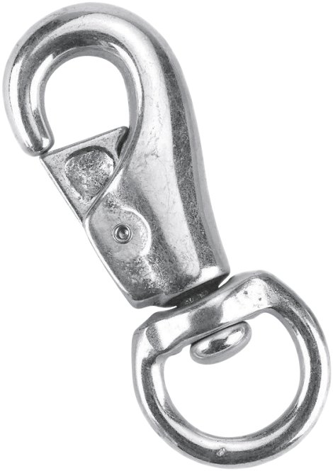 Karabinerhaken mit rundem Wirbel für Kette 10 Stk.